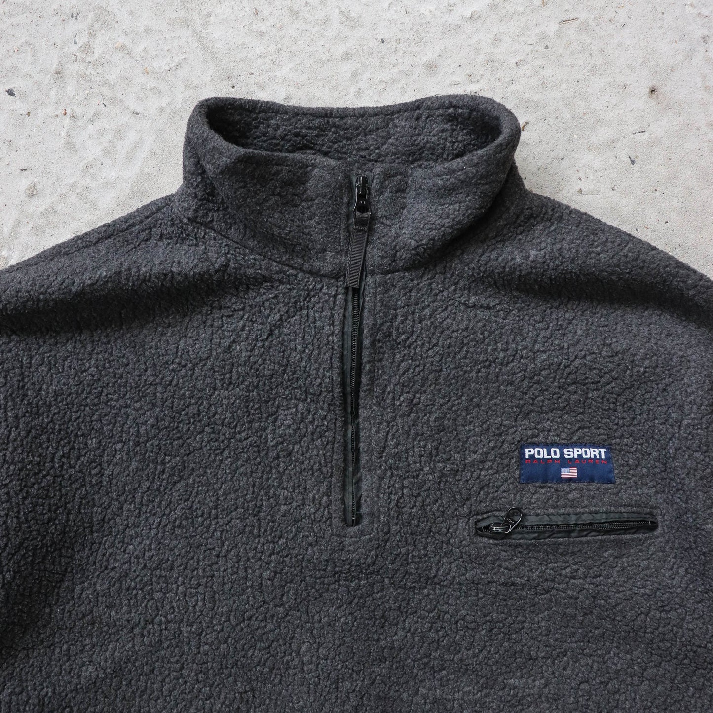 Polo Sport Ralph Lauren 1/4 Zip Sherpa Fleece Pullover - 90s (XL)