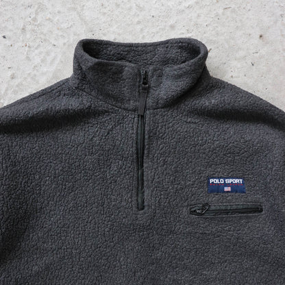 Polo Sport Ralph Lauren 1/4 Zip Sherpa Fleece Pullover - 90s (XL)
