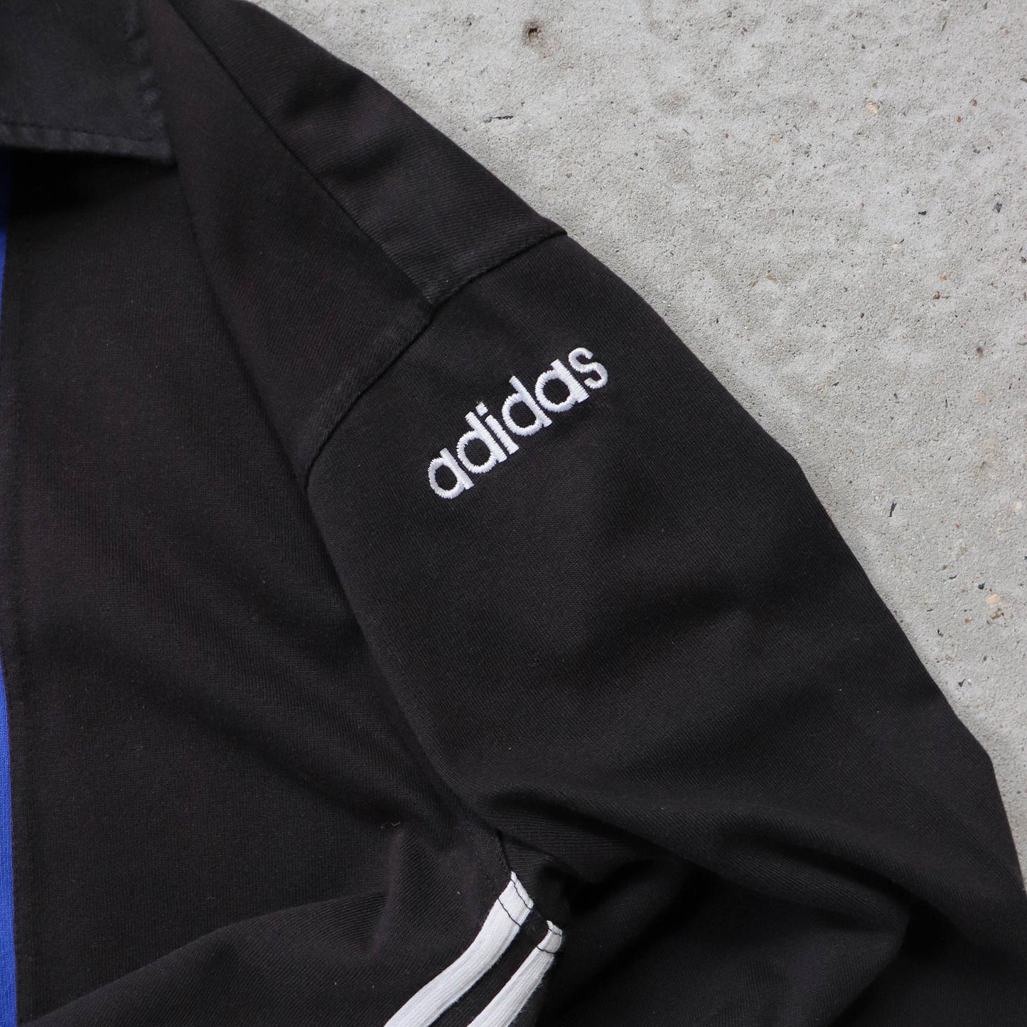 Adidas 3-Stripe Colourblock Rugby Shirt - 90s (L)
