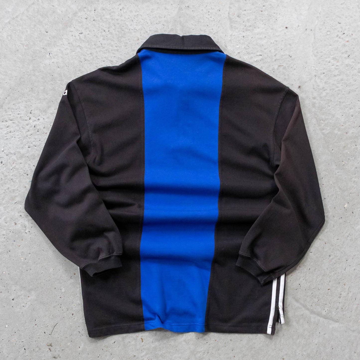 Adidas 3-Stripe Colourblock Rugby Shirt - 90s (L)