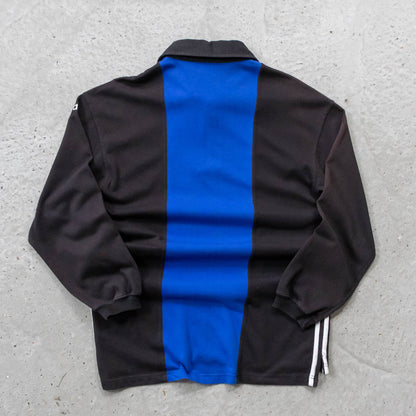 Adidas 3-Stripe Colourblock Rugby Shirt - 90s (L)
