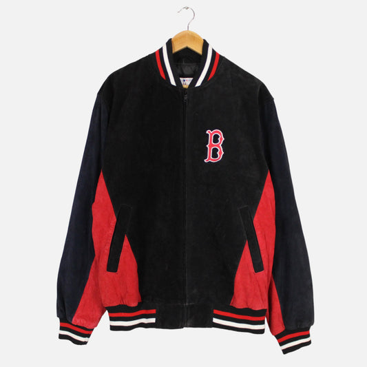 Vintage Boston Red Sox Leather Bomber Jacket - L