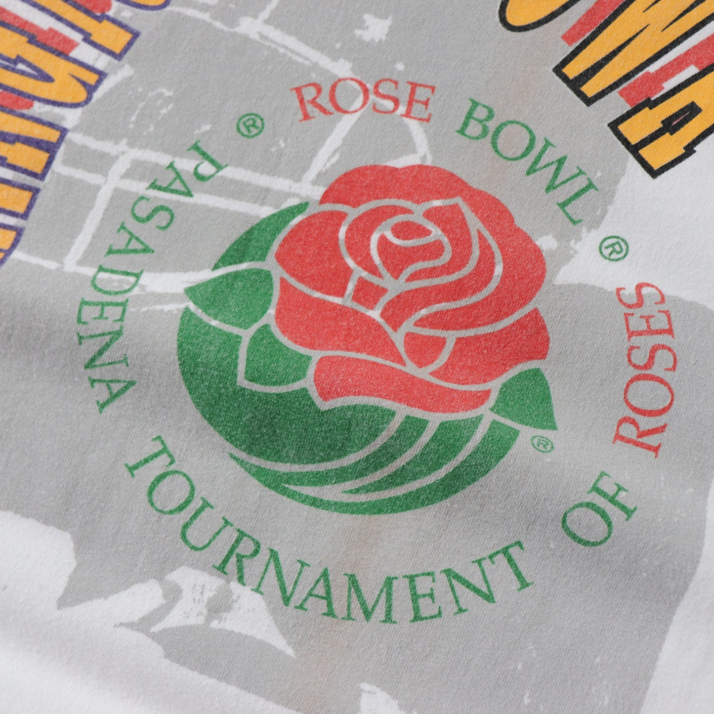 Vintage 1991 Washington vs Iowa Rose Bowl NCAA Tee - L