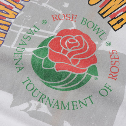 Vintage 1991 Washington vs Iowa Rose Bowl NCAA Tee - L