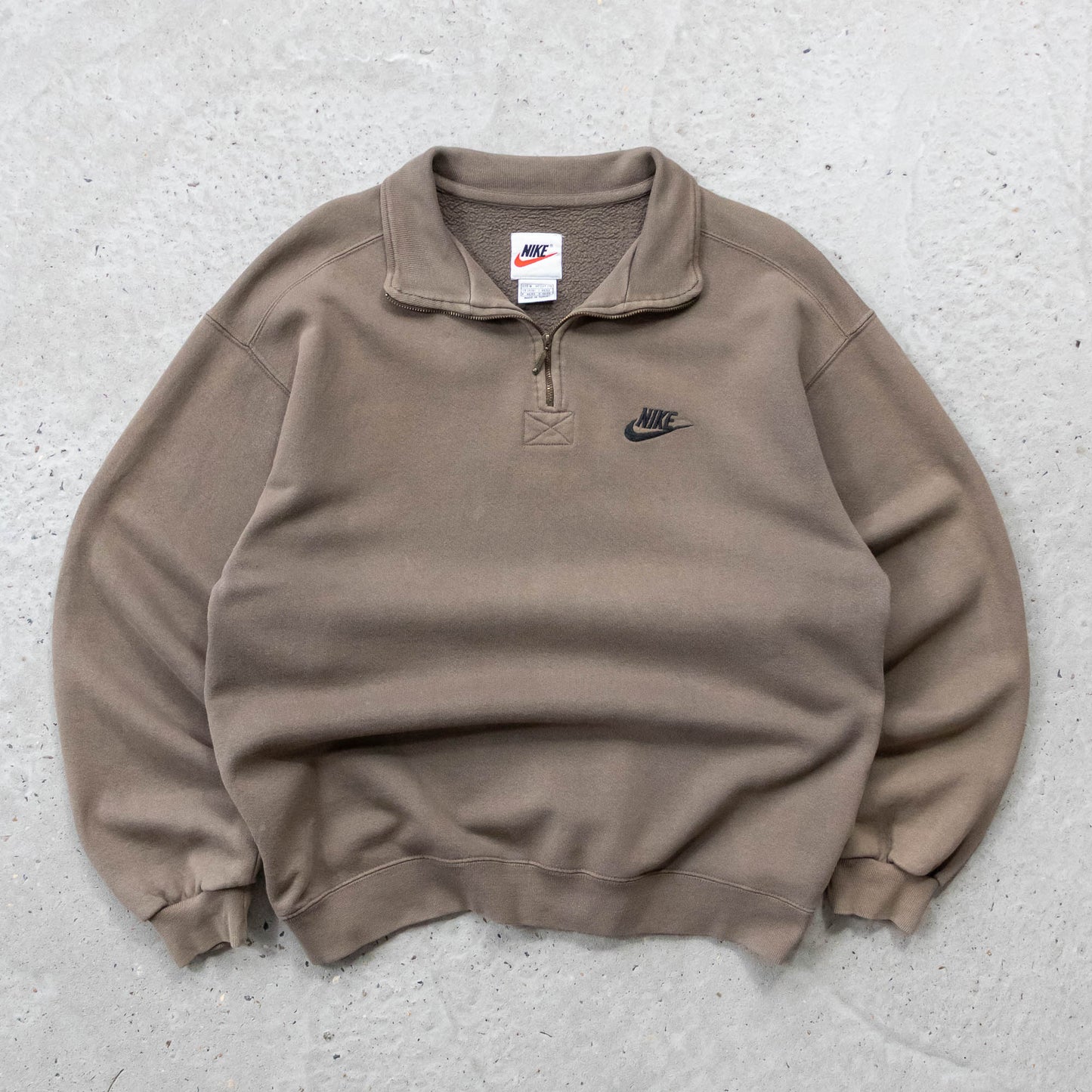 Nike Embroidered Swoosh 1/4 Zip Sweatshirt - 90s (M)