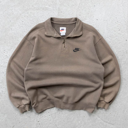 Nike Embroidered Swoosh 1/4 Zip Sweatshirt - 90s (M)