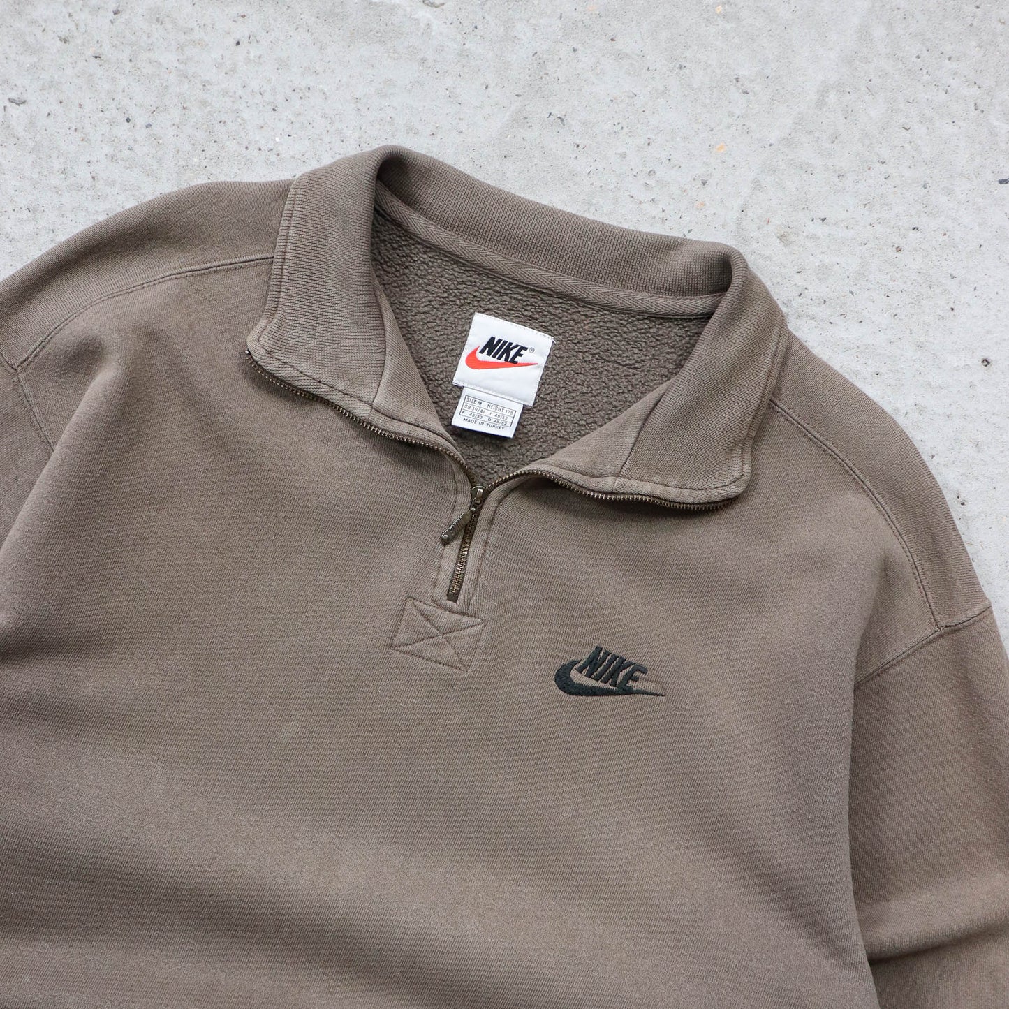 Nike Embroidered Swoosh 1/4 Zip Sweatshirt - 90s (M)