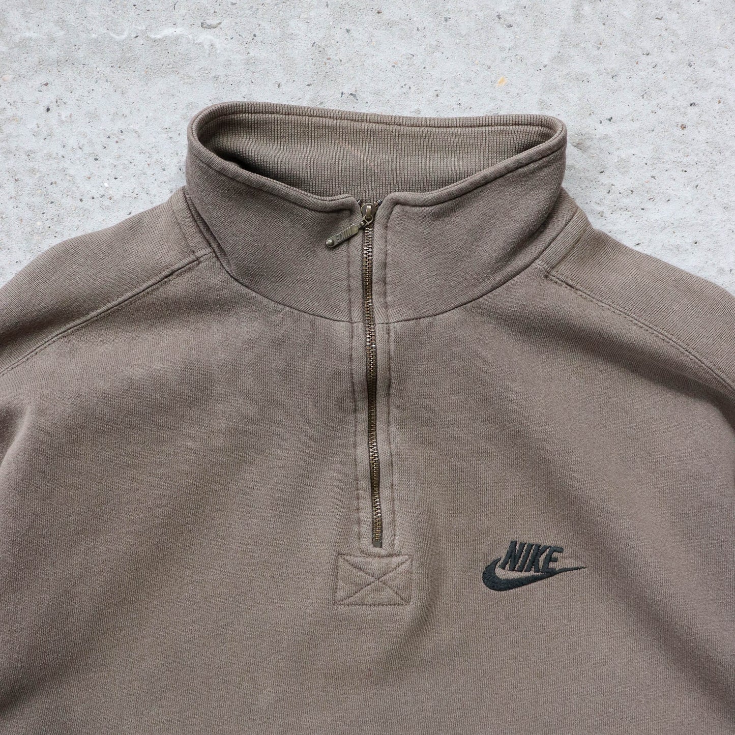 Nike Embroidered Swoosh 1/4 Zip Sweatshirt - 90s (M)