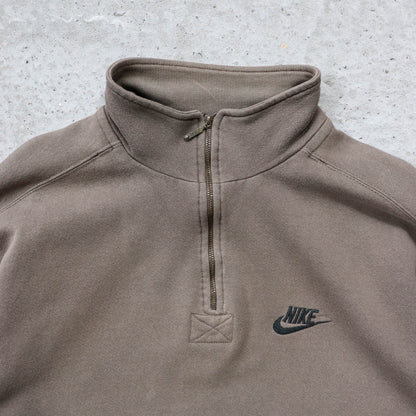 Nike Embroidered Swoosh 1/4 Zip Sweatshirt - 90s (M)
