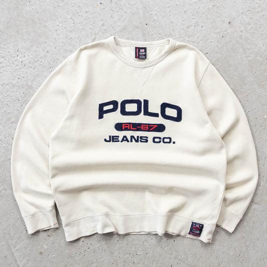 Polo Jeans Co Ralph Lauren Spellout Sweatshirt - 90s (L)