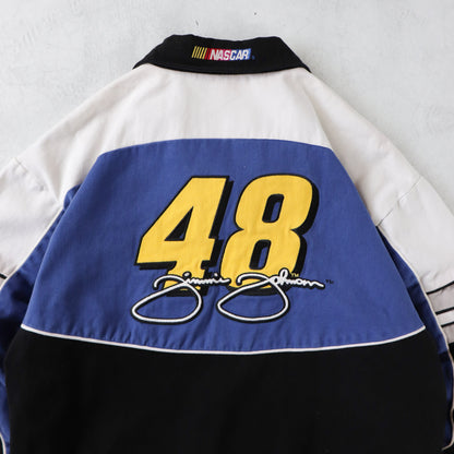 Vintage 90s Lowe's Racing Jimmie Johnson NASCAR Jacket - L