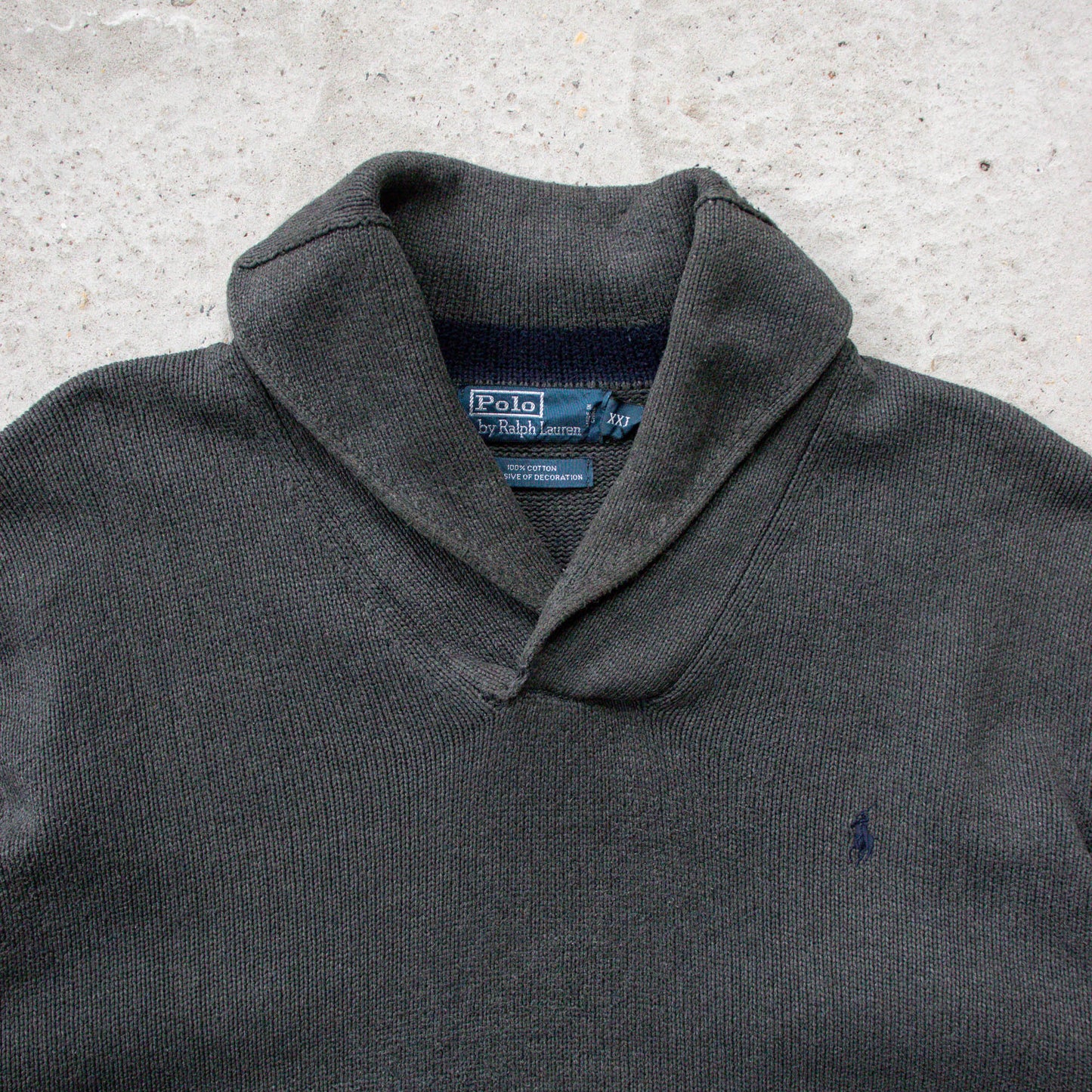 Polo Ralph Lauren Shawl Collar Knit Sweater – 2000s (XXL)