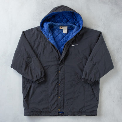Vintage 90s Nike Big Swoosh Quilted Jacket - L
