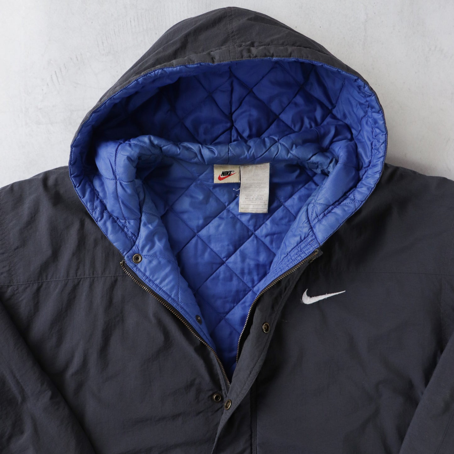 Vintage 90s Nike Big Swoosh Quilted Jacket - L