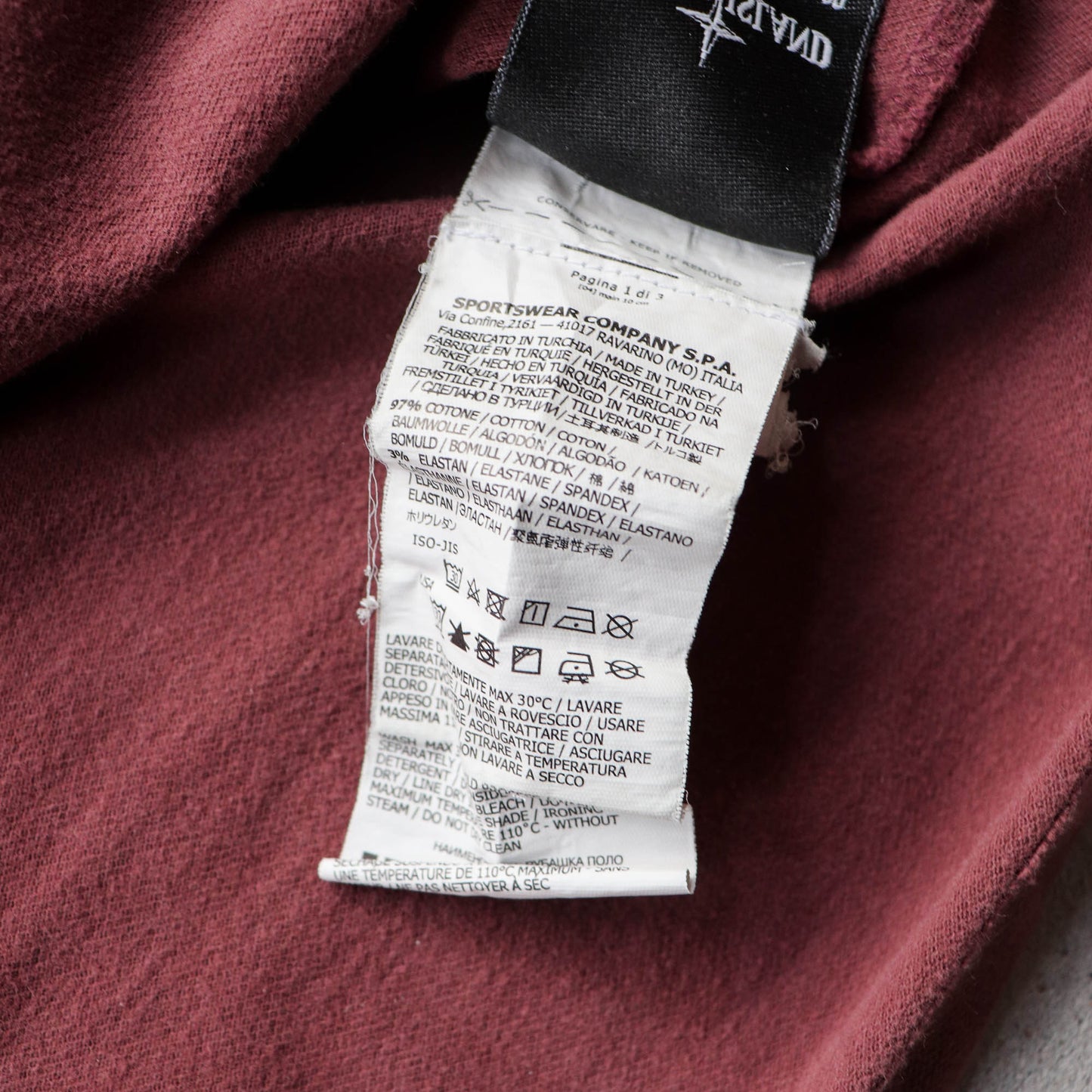 Stone Island Compass Patch Longsleeve Polo Shirt - (S)