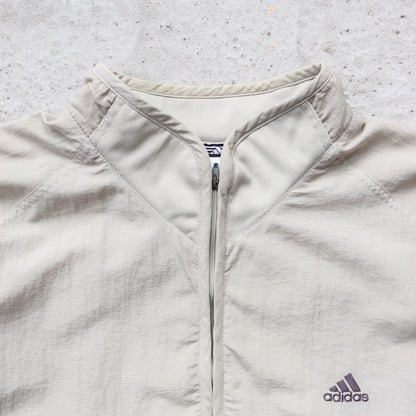 Adidas 3-Stripe 1/4 Zip Windbreaker Jacket - 90s (XL)