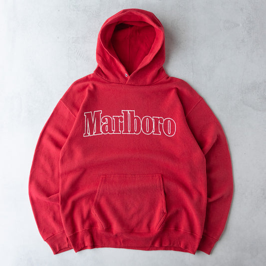 Vintage 90s Marlboro Cigarettes Spellout Hoodie - M