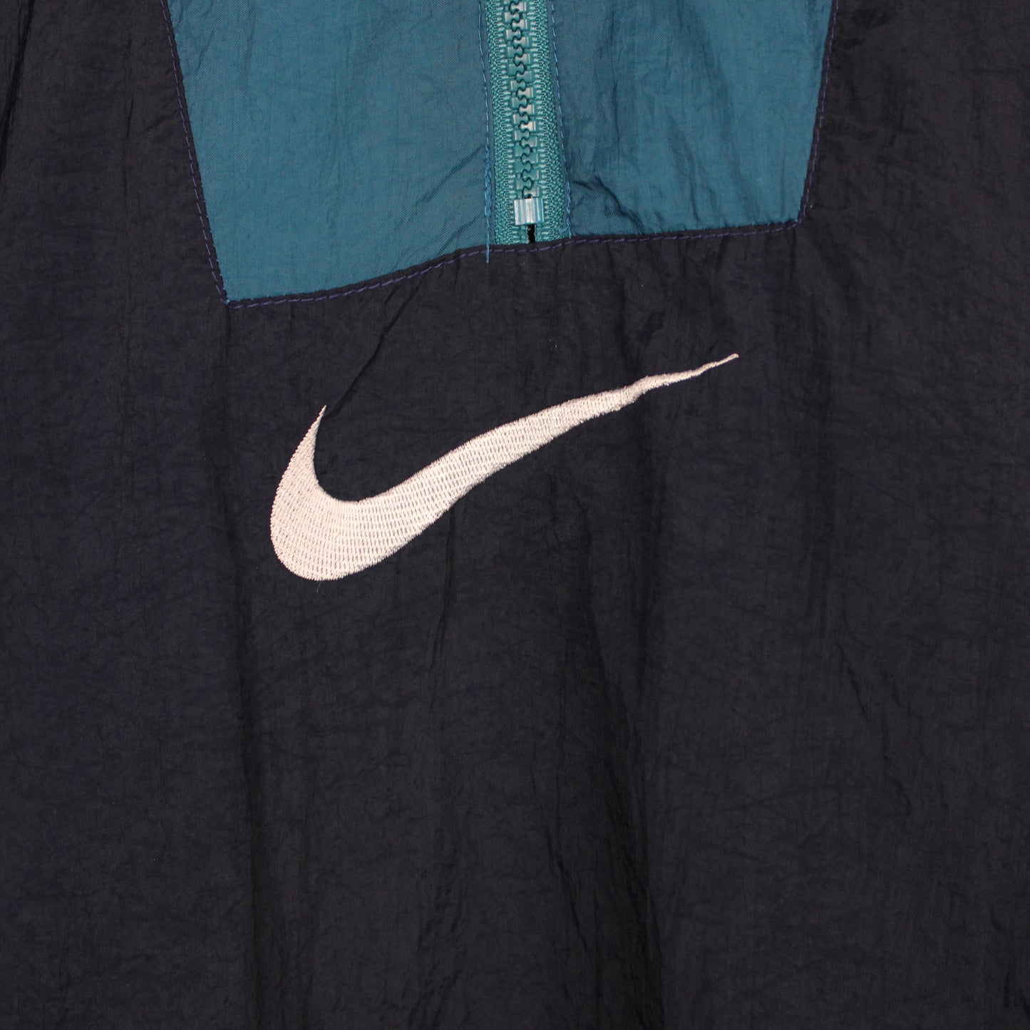 Vintage Nike 1/4 Zip Hooded Jacket - M