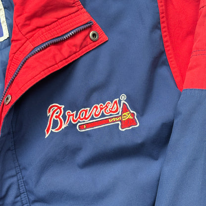 Vintage 90s Atlanta Braves Logo7 MLB Puffer Jacket - XL