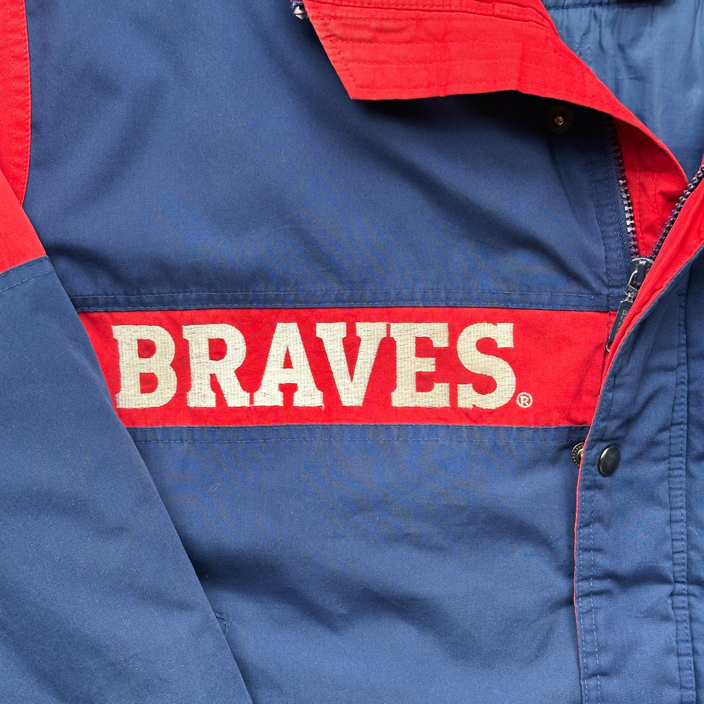 Vintage 90s Atlanta Braves Logo7 MLB Puffer Jacket - XL