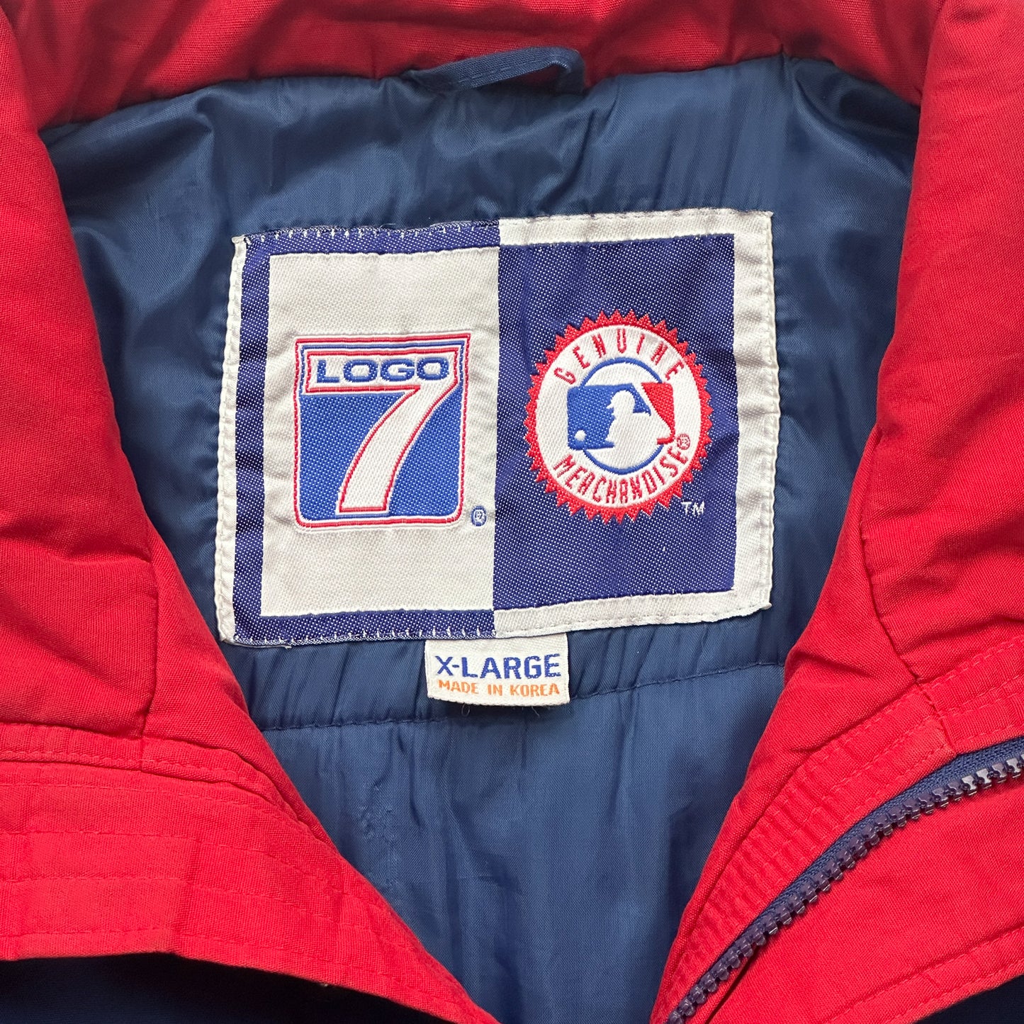 Vintage 90s Atlanta Braves Logo7 MLB Puffer Jacket - XL