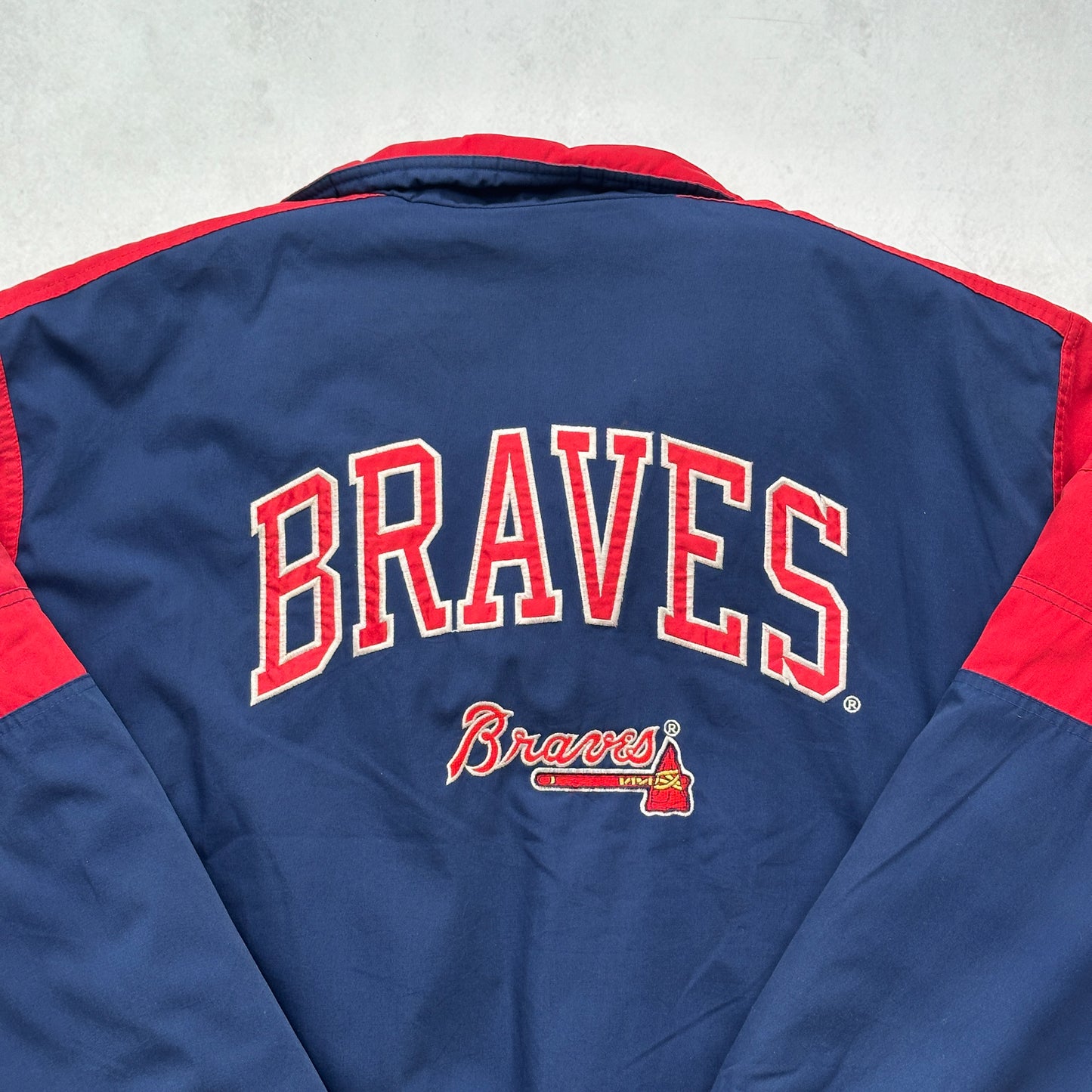 Vintage 90s Atlanta Braves Logo7 MLB Puffer Jacket - XL