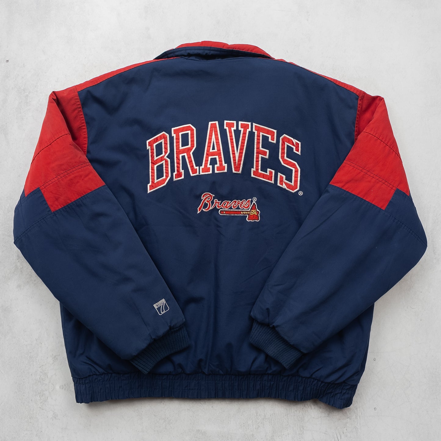 Vintage 90s Atlanta Braves Logo7 MLB Puffer Jacket - XL