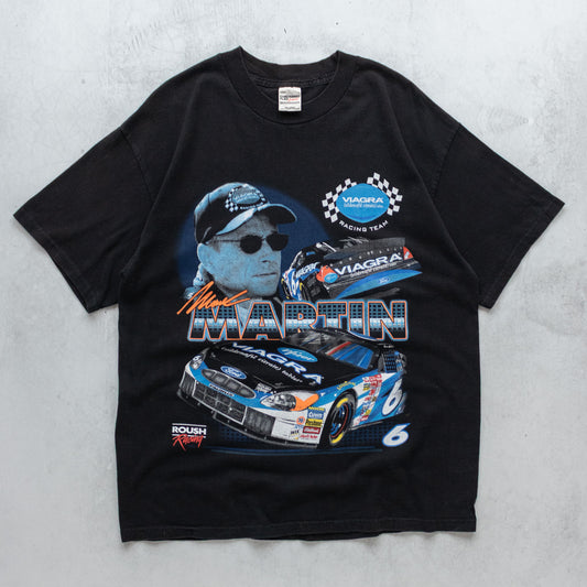 Vintage 90s Viagra Racing Mark Martin NASCAR Tee - L