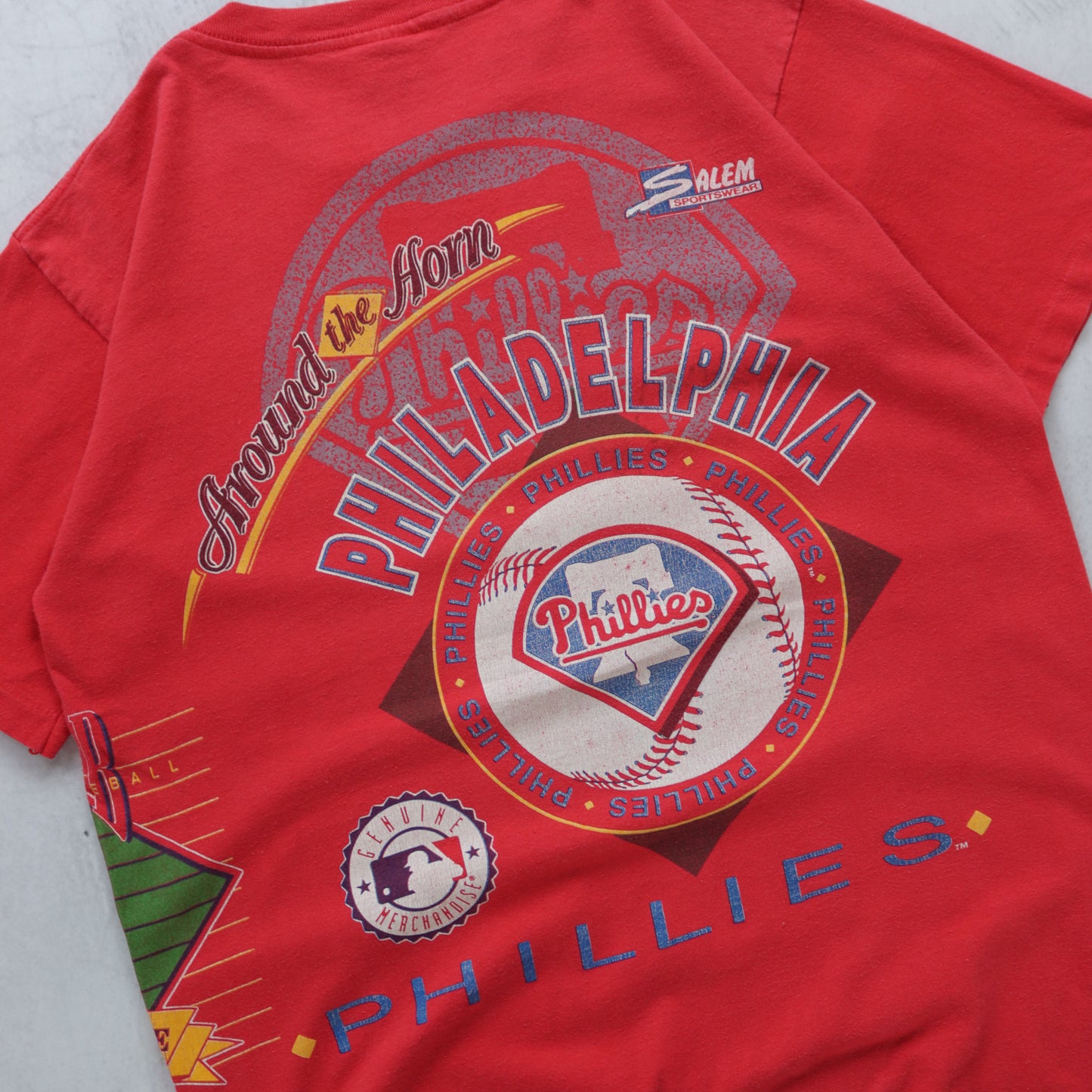 Vintage 1991 Philadelphia Phillies Salem MLB Tee - L
