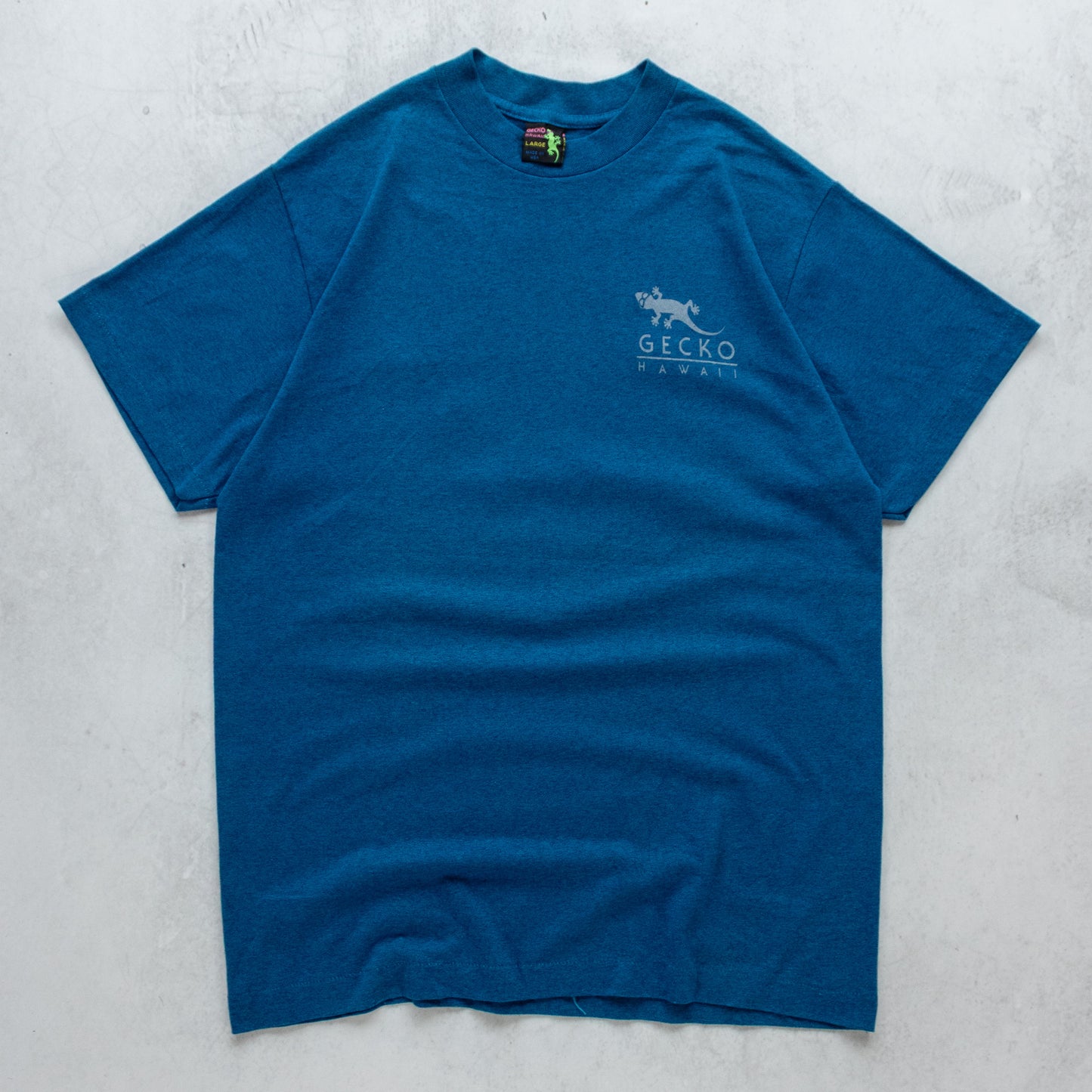 Vintage 80s Gecko Hawaii Pro Surf Team Tee - L