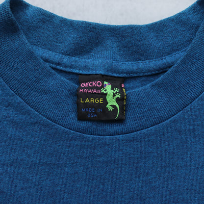 Vintage 80s Gecko Hawaii Pro Surf Team Tee - L