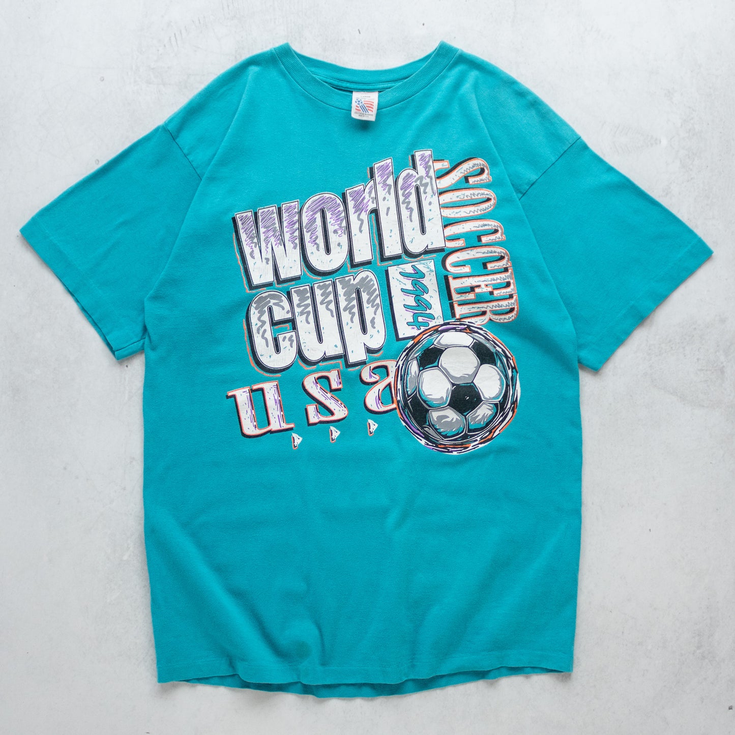 Vintage 1994 FIFA World Cup USA Football Tee - L