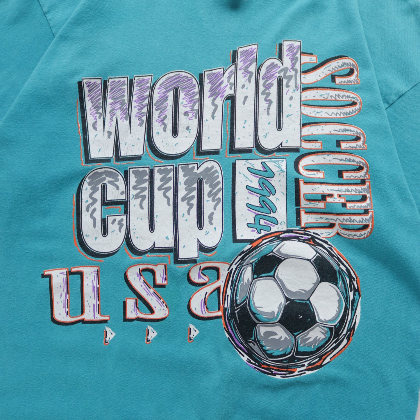 Vintage 1994 FIFA World Cup USA Football Tee - L