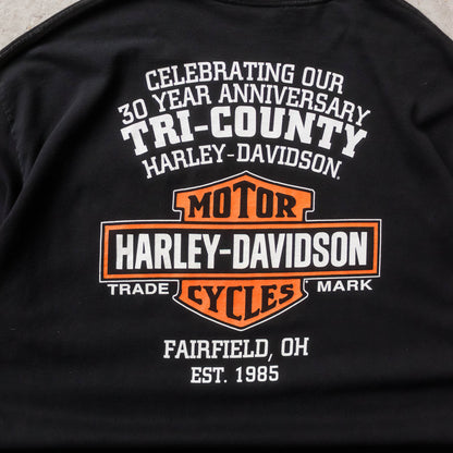 Vintage 2000s Harley Davidson Flames Pocket Tee - XL