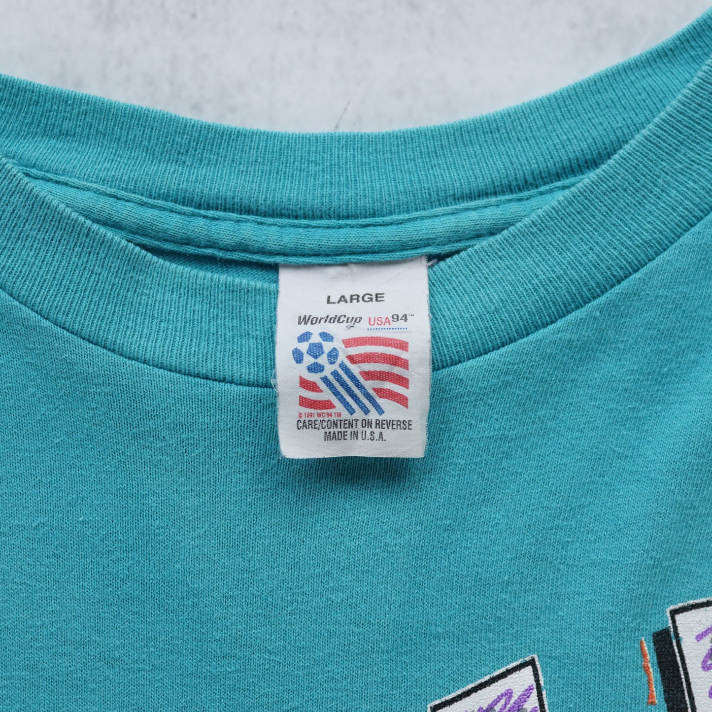 Vintage 1994 FIFA World Cup USA Football Tee - L