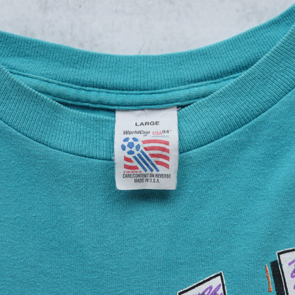 Vintage 1994 FIFA World Cup USA Football Tee - L