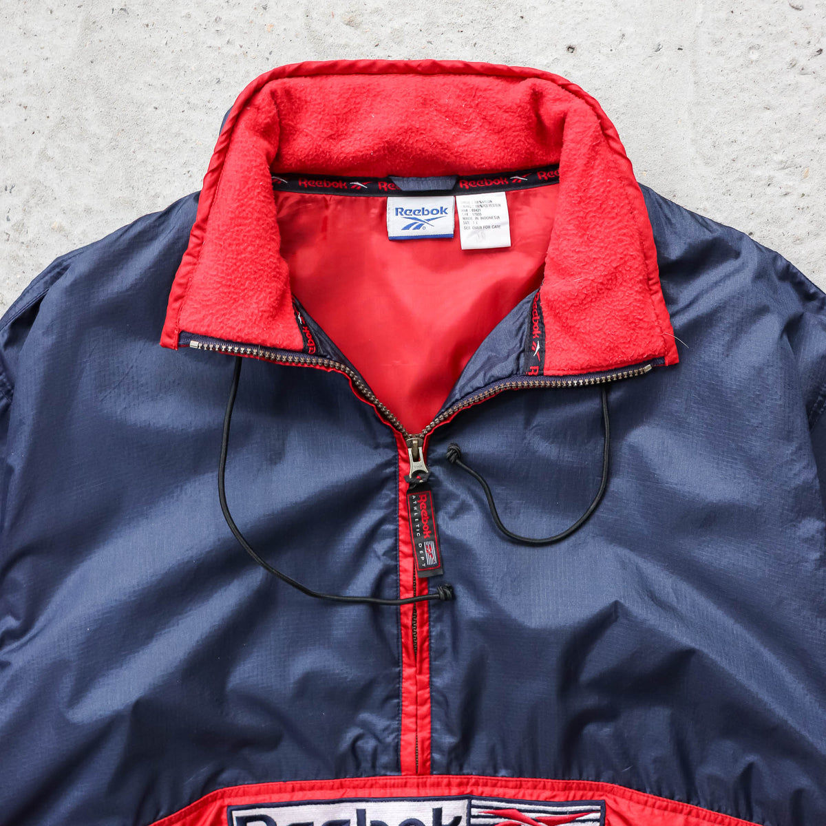 Reebok Athletic Dept 1/4 Zip Anorak Jacket - 90s (L)