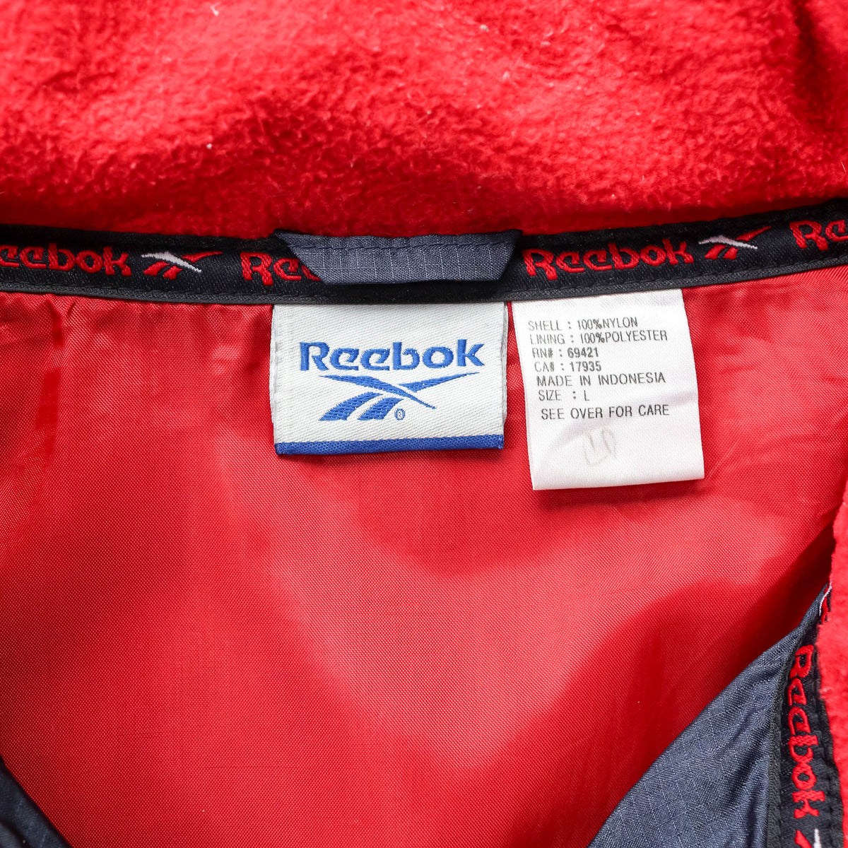 Reebok Athletic Dept 1/4 Zip Anorak Jacket - 90s (L)