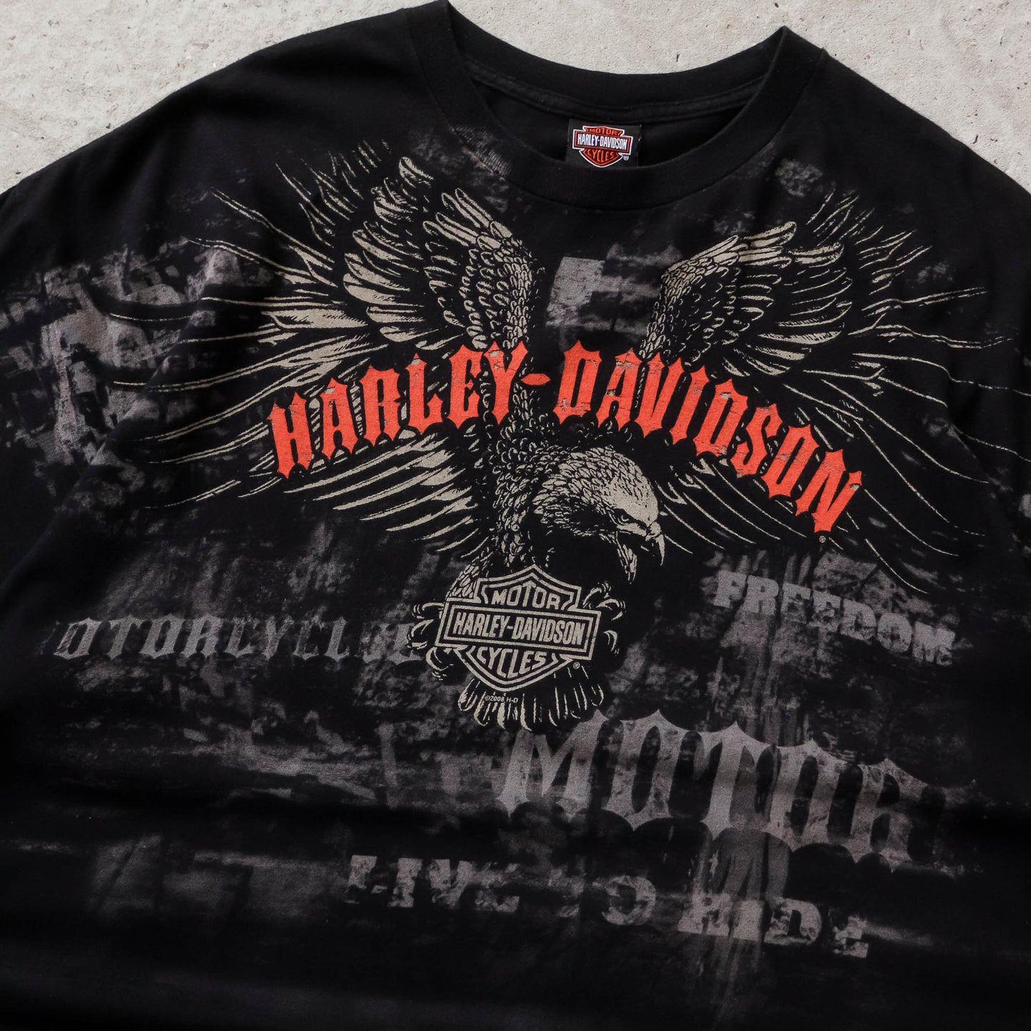Vintage 2000s Harley Davidson AOP Tee - XXL