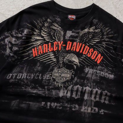Vintage 2000s Harley Davidson AOP Tee - XXL