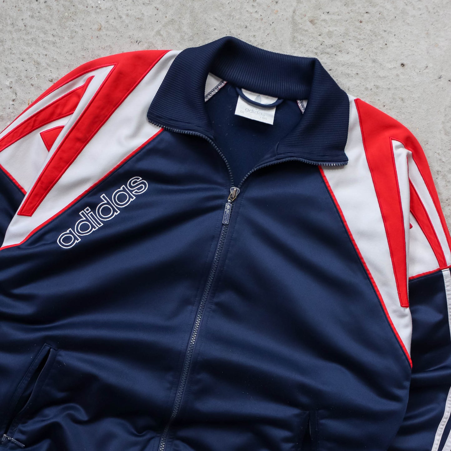 Adidas Spellout Colourblock Track Jacket - 90s (L)
