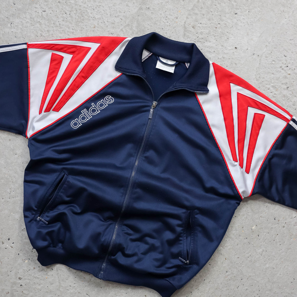 Adidas Spellout Colourblock Track Jacket - 90s (L)