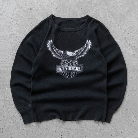 Vintage 90s Harley Davidson Thermal Shirt - S/M