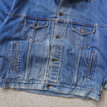 Vintage 90s Marlboro Country Denim Sherpa Jacket - XL