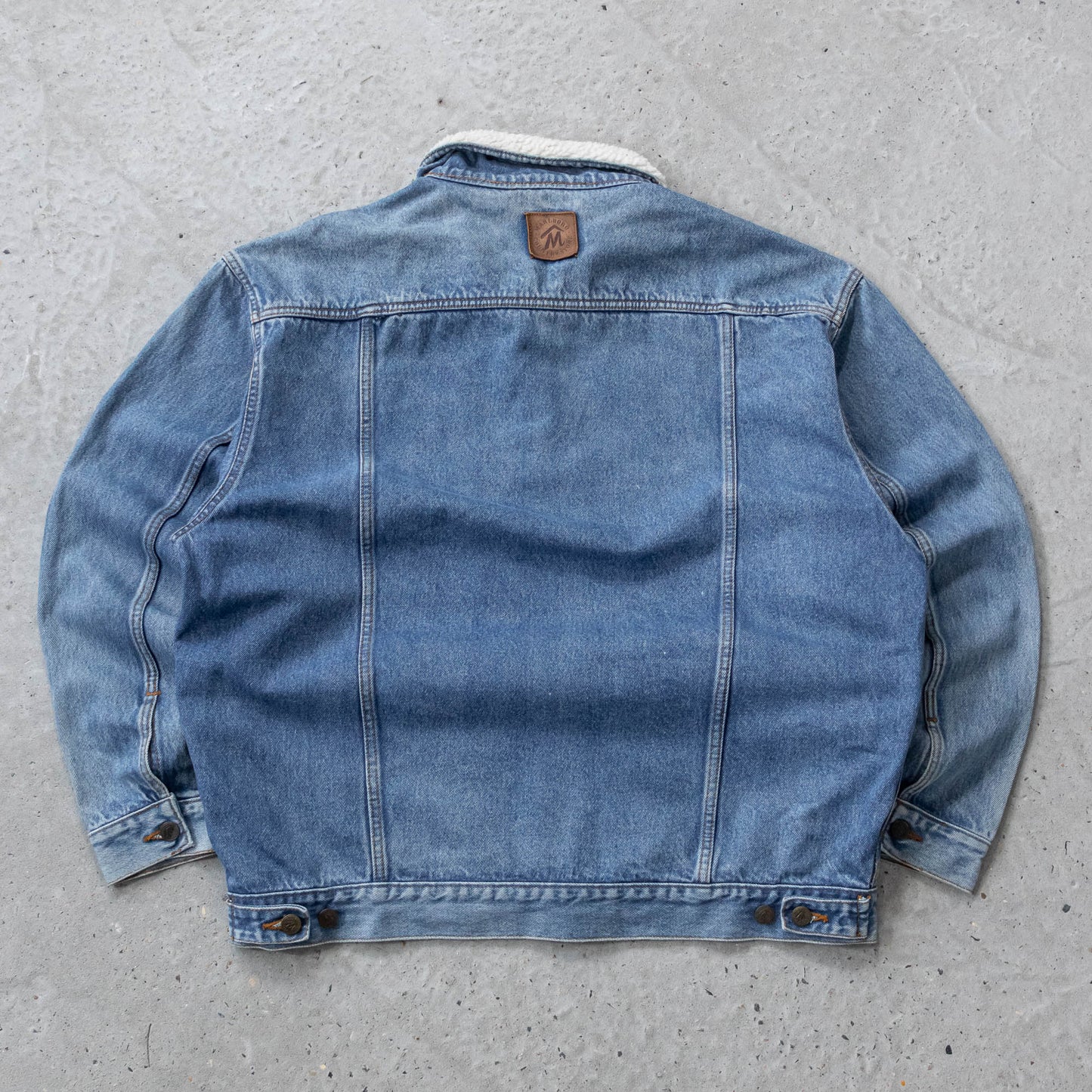 Vintage 90s Marlboro Country Denim Sherpa Jacket - XL