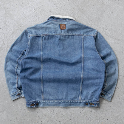Vintage 90s Marlboro Country Denim Sherpa Jacket - XL