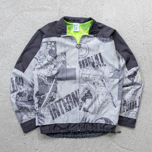 Nike International World Map Windbreaker Jacket - 90s (S)