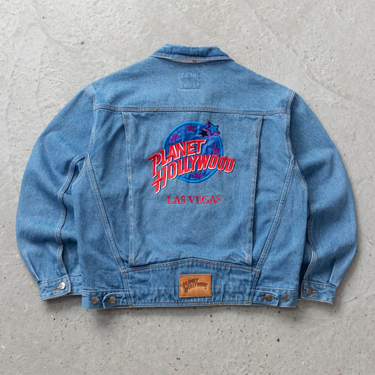 Vintage 90s Planet Hollywood Las Vegas Denim Jacket - L