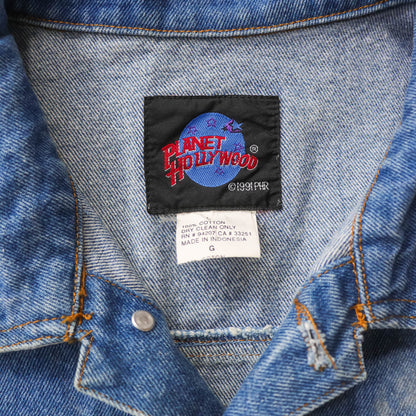 Vintage 90s Planet Hollywood Las Vegas Denim Jacket - L
