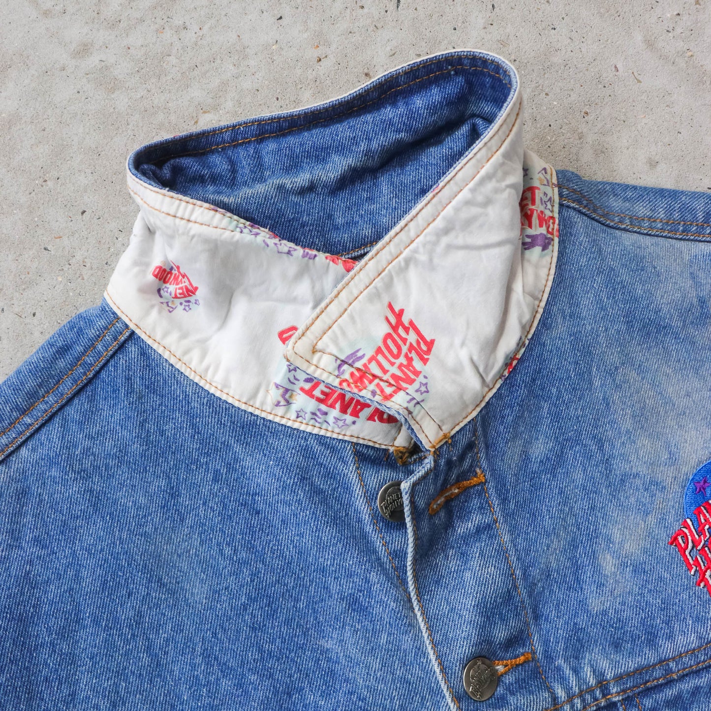 Vintage 90s Planet Hollywood Las Vegas Denim Jacket - L